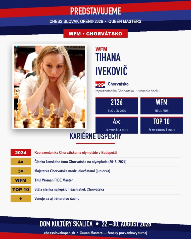 WFM Tihana Ivekovič — Queen Masters 2026, Chess Slovak Open, Skalica