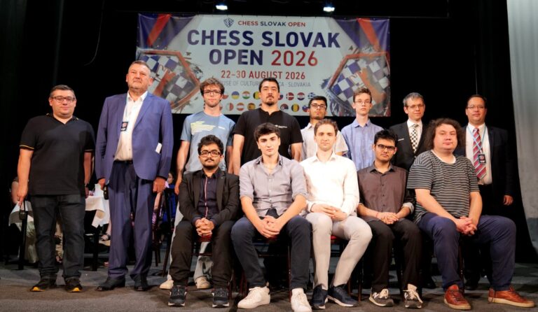 Chess Slovak Masters 2026 players after the opening drawing of lots, House of Culture Skalica Chess Slovak Masters 2026 players after the opening drawing of lots, House of Culture Skalica