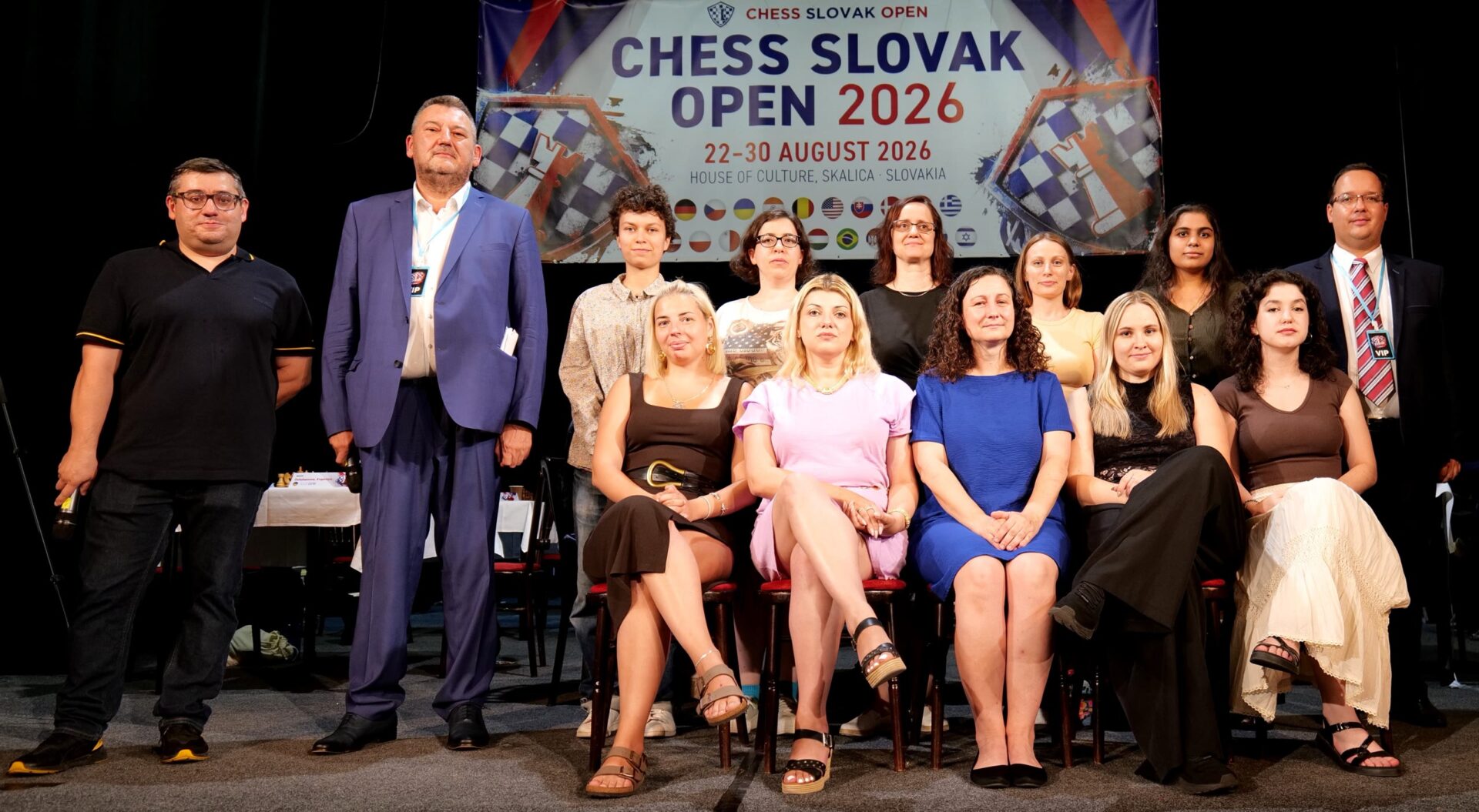 Queen Masters 2026 players after the opening drawing of lots, House of Culture Skalica