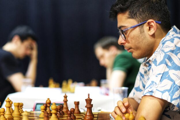 GM Leon Luke Mendonca at the board at Chess Slovak Open 2026 in Skalica GM Leon Luke Mendonca at the board at Chess Slovak Open 2026 in Skalica